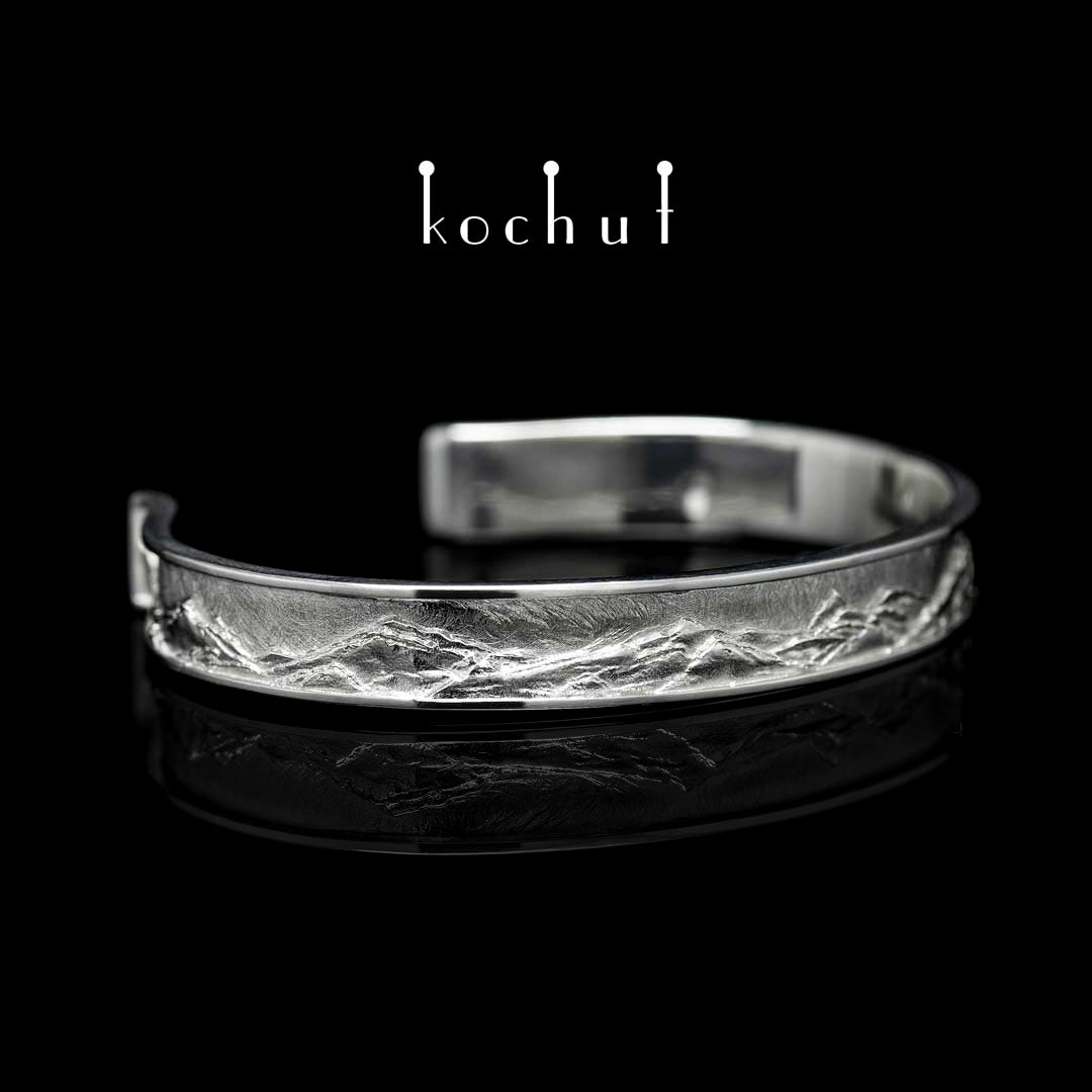 Peaks — Silberarmband mit weißer Rhodium-Beschichtung