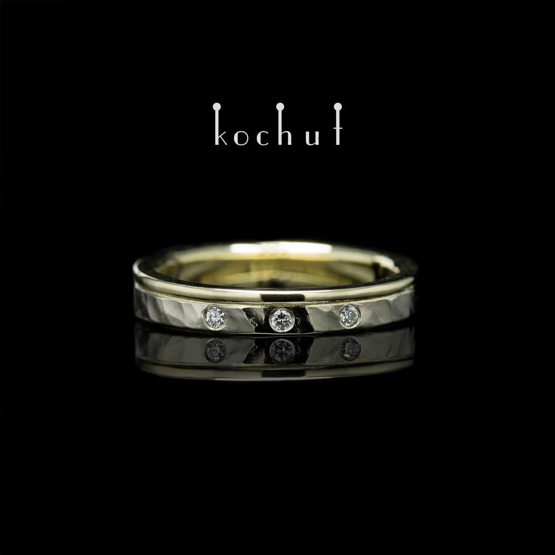 Memoria — Ehering aus Weißgold, Gelbgold und Diamanten