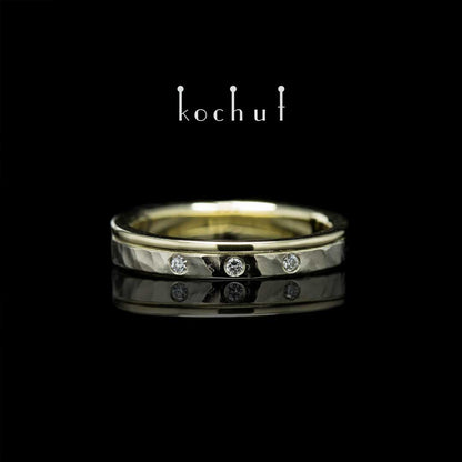Memoria — Ehering aus Weißgold, Gelbgold und Diamanten