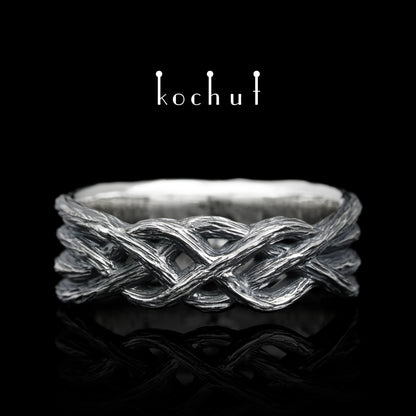All-Seeing Eye — Ring aus oxidiertem Silber
