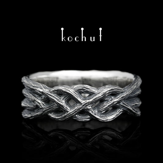 All-Seeing Eye — Ring aus oxidiertem Silber