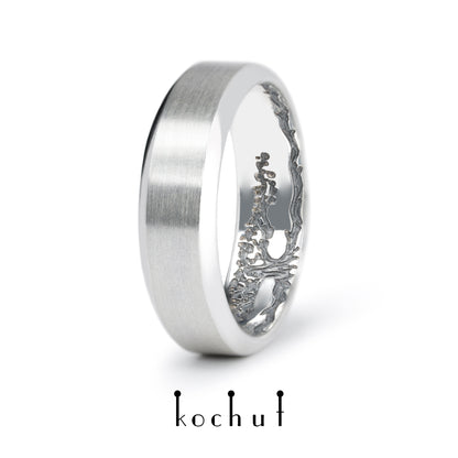 Lebensbaum: Stiele — Ring aus oxidiertem Silber