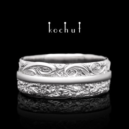 In Freude und Leid — Ehering aus Weißgold, beschichtet mit weißem Rhodium