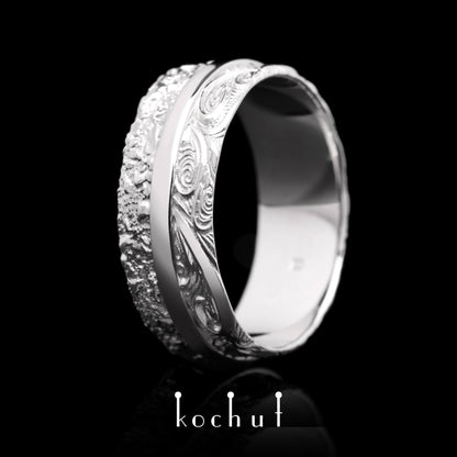In Freude und Leid — Ehering aus Weißgold, beschichtet mit weißem Rhodium