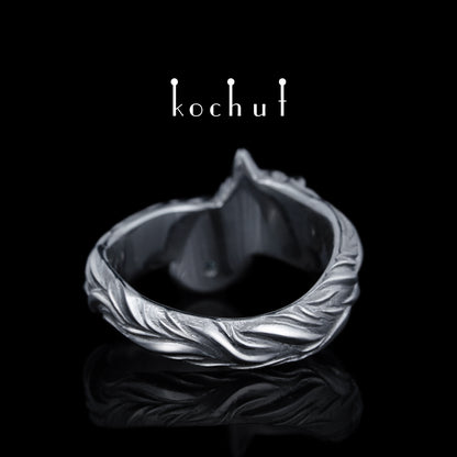 Little Fox —Ring aus Sterlingsilber mit Topas, beschichtet mit Weißrhodium
