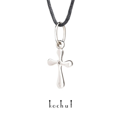 Tau des Liebes — Kreuz aus Palladium-Gold mit Diamant