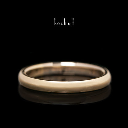 Subtile Unterton — Verlobungsring aus Gelbgold, Palladiumgold und mit Diamanten