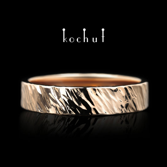 Brutal Left — Ehering aus Rotgold