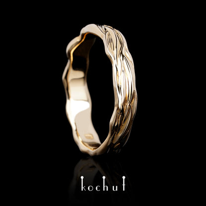 Wellen der Liebe — Rotgold-Ehering