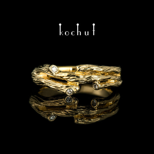 Zweig — Gold-Diamantring