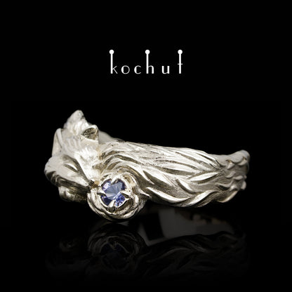 Kätzchen — Saphir-Weißgoldring