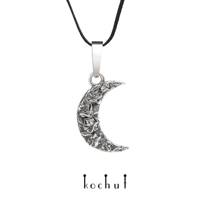 Rose Night — Anhänger aus oxidiertem Silber