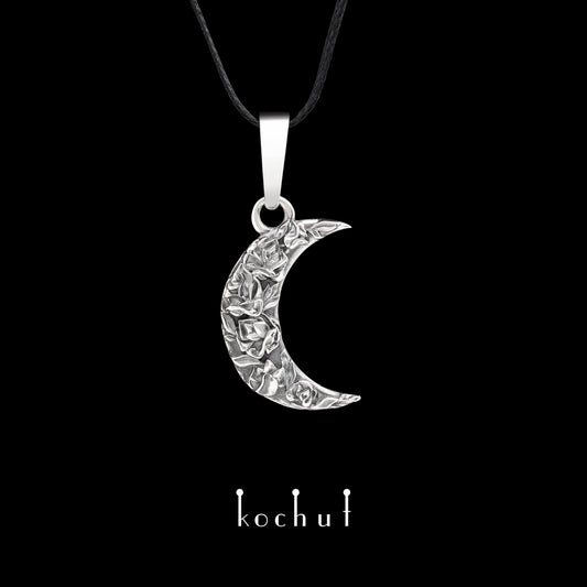 Rose Night — Anhänger aus oxidiertem Silber