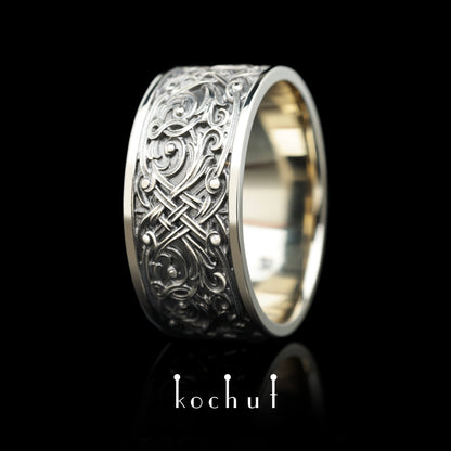 Venetian Night — Ehering aus Weißgold, überzogen mit schwarzem Rhodium