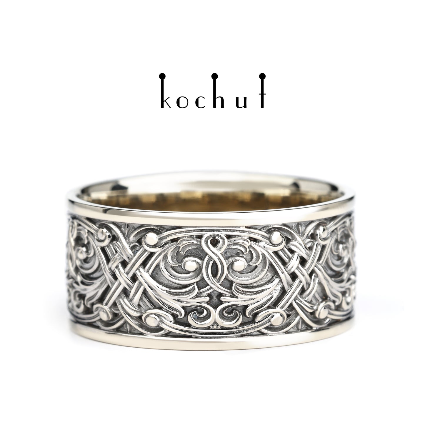 Venetian Night — Ehering aus Weißgold, überzogen mit schwarzem Rhodium