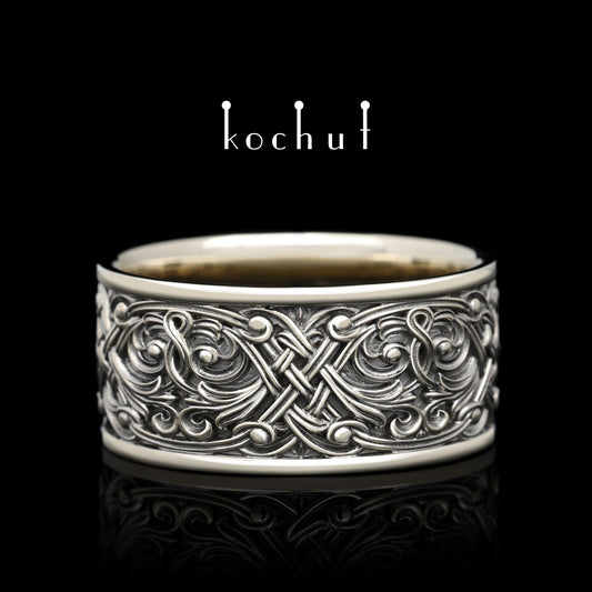 Venetian Night — Ehering aus Weißgold, überzogen mit schwarzem Rhodium