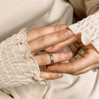 Peaks of Love — Ehering aus Sterlingsilber