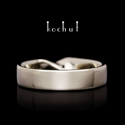 Mobius-Band: breit — Ehering aus Palladium-Gold