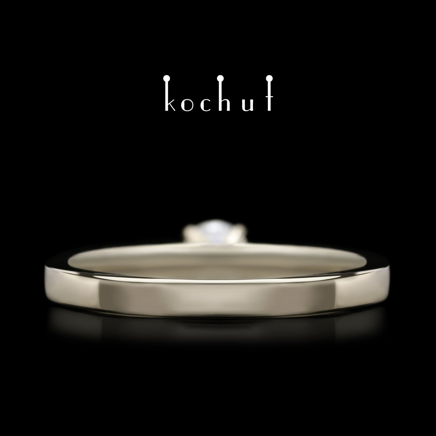 Unschuld — Verlobungsring aus Weißgold mit Diamant