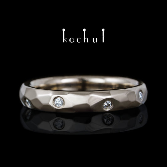 Absolute — Ring aus Palladium, Gold und Diamant-Einsatz
