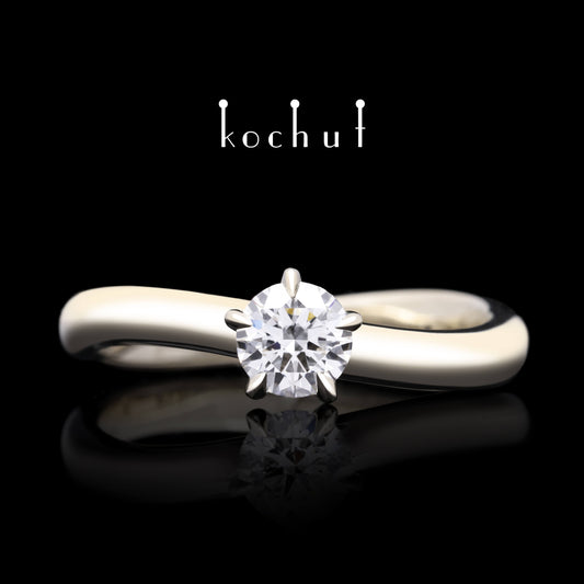 Infinity — Verlobungsring aus Weißgold mit Diamant