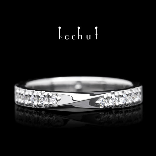 Meine Inspiration — Ring aus Weißgold mit Diamanten, beschichtet mit weißem Rhodium