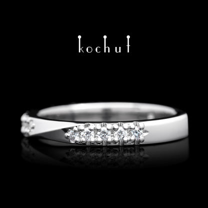 Meine Inspiration — Ring aus Weißgold mit Diamanten, beschichtet mit weißem Rhodium