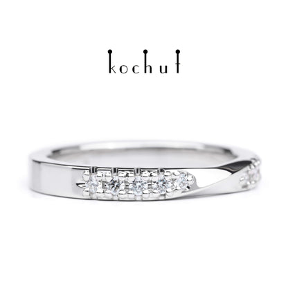 Meine Inspiration — Ring aus Weißgold mit Diamanten, beschichtet mit weißem Rhodium