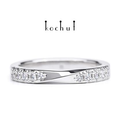 Meine Inspiration — Ring aus Weißgold mit Diamanten, beschichtet mit weißem Rhodium
