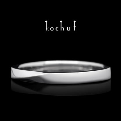 Mein Inspiration — Ehering aus Weißgold mit weißem Rhodium überzogen