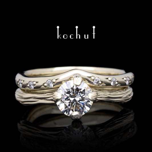 Elven Zärtlichkeit — Verlobungsring aus Weißgold mit Diamant