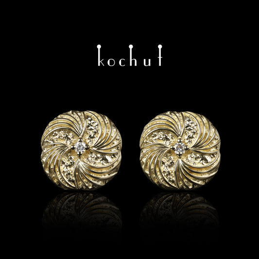 Flamenco — Ohrringe aus Gelbgold mit Diamanten