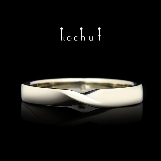 Mobius-Band — Weißgold-Ehering