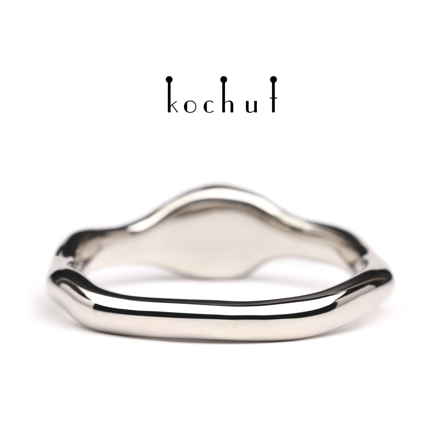 Mantra der Seele — 18K Palladium-Goldring mit Diamant