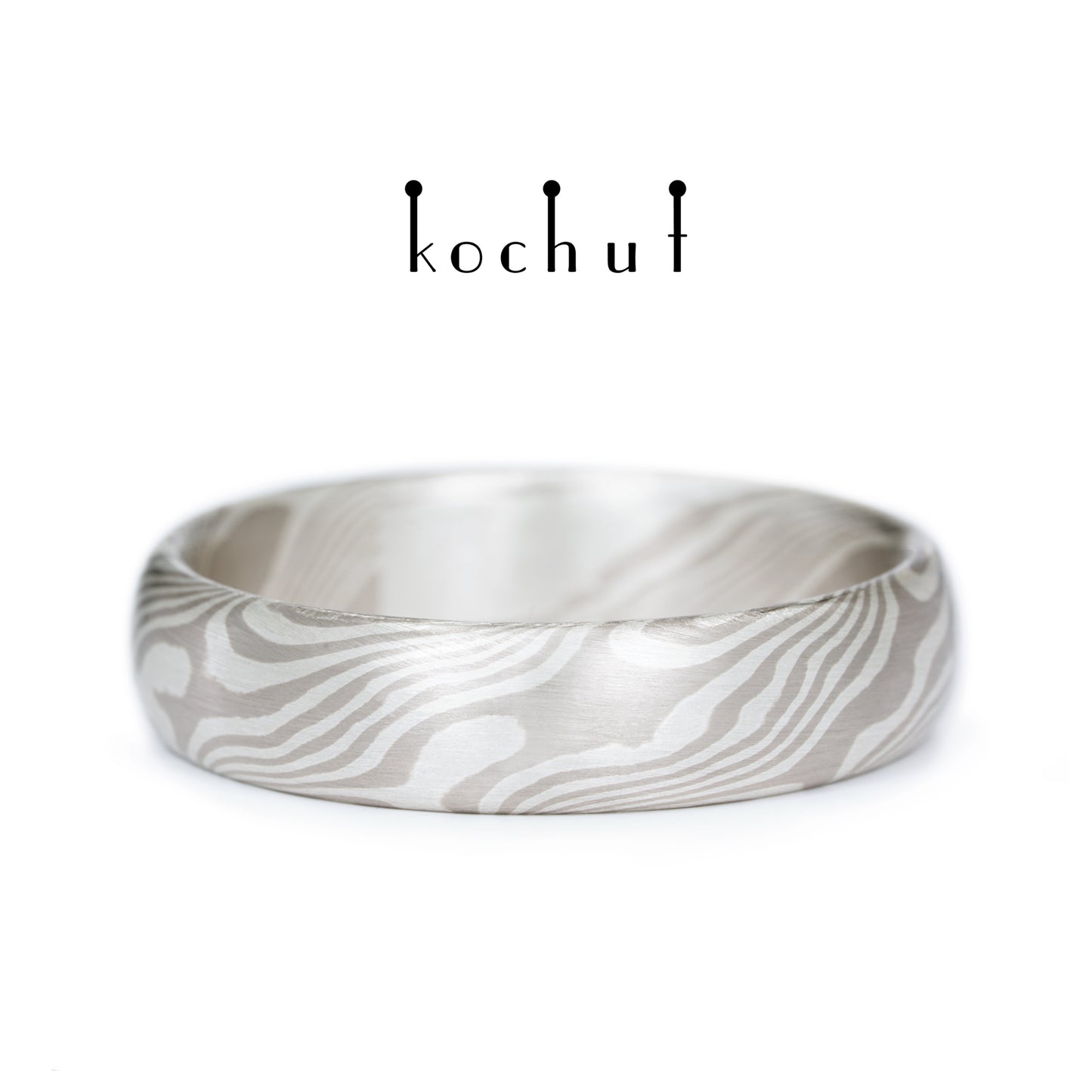 Sophora — Mokume-Ehering aus Palladium-Gold und Silber