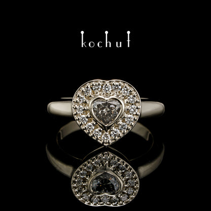Intuition — Verlobungsring aus Weißgold mit Diamanten