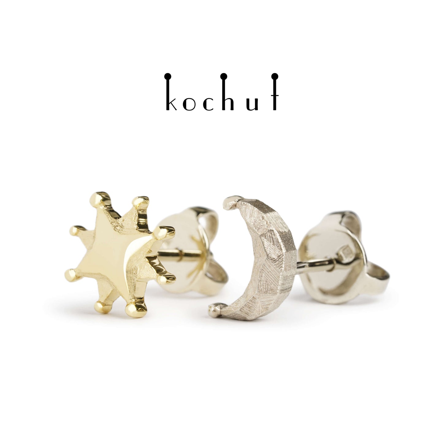 Sonne und Mond — Schmuckset aus Weißgold, Gelbgold und Silber mit Diamanten