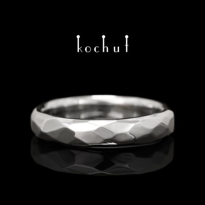 Absolute — Ehering aus gehärtetem Silber mit weißer Rhodium-Beschichtung