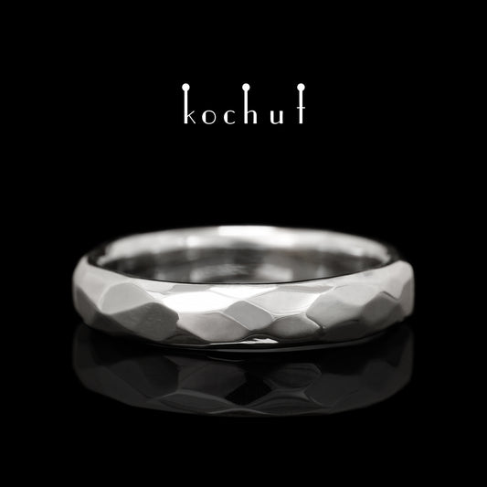 Absolute — Ehering aus gehärtetem Silber mit weißer Rhodium-Beschichtung