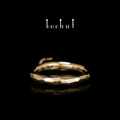 Absolute — Verlobungsring aus gelbem 18K Gold mit gelbem Saphir