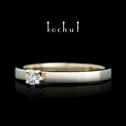 Unschuld — Ring aus Weißgold mit Diamanten