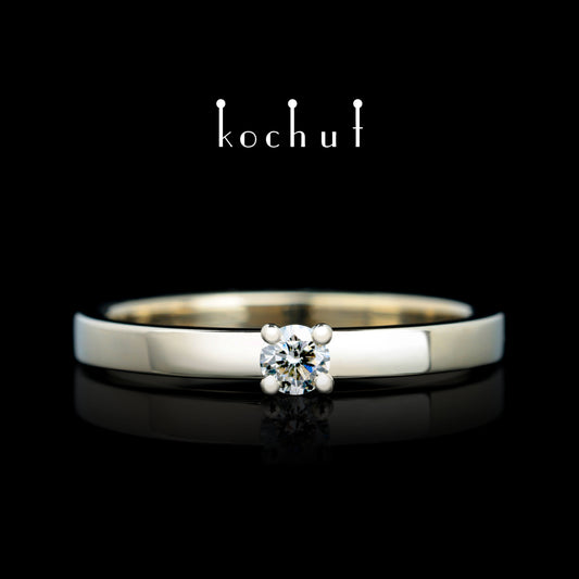 Unschuld — Ring aus Weißgold mit Diamanten