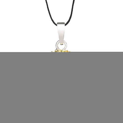 Blume der Sonne — Anhänger aus oxidiertem Silber und Vergoldung