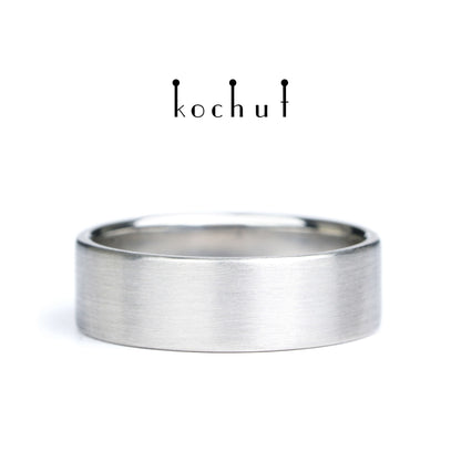 Baum des Lebens — Platin-Ehering mit schwarzem Rhodium beschichtet