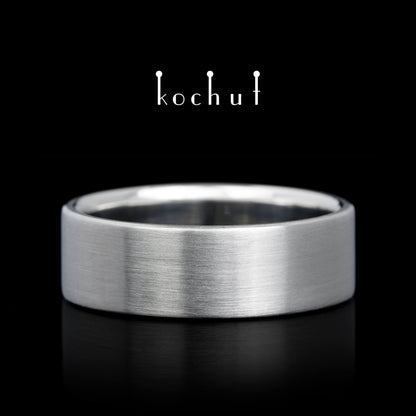 Baum des Lebens — Platin-Ehering mit schwarzem Rhodium beschichtet
