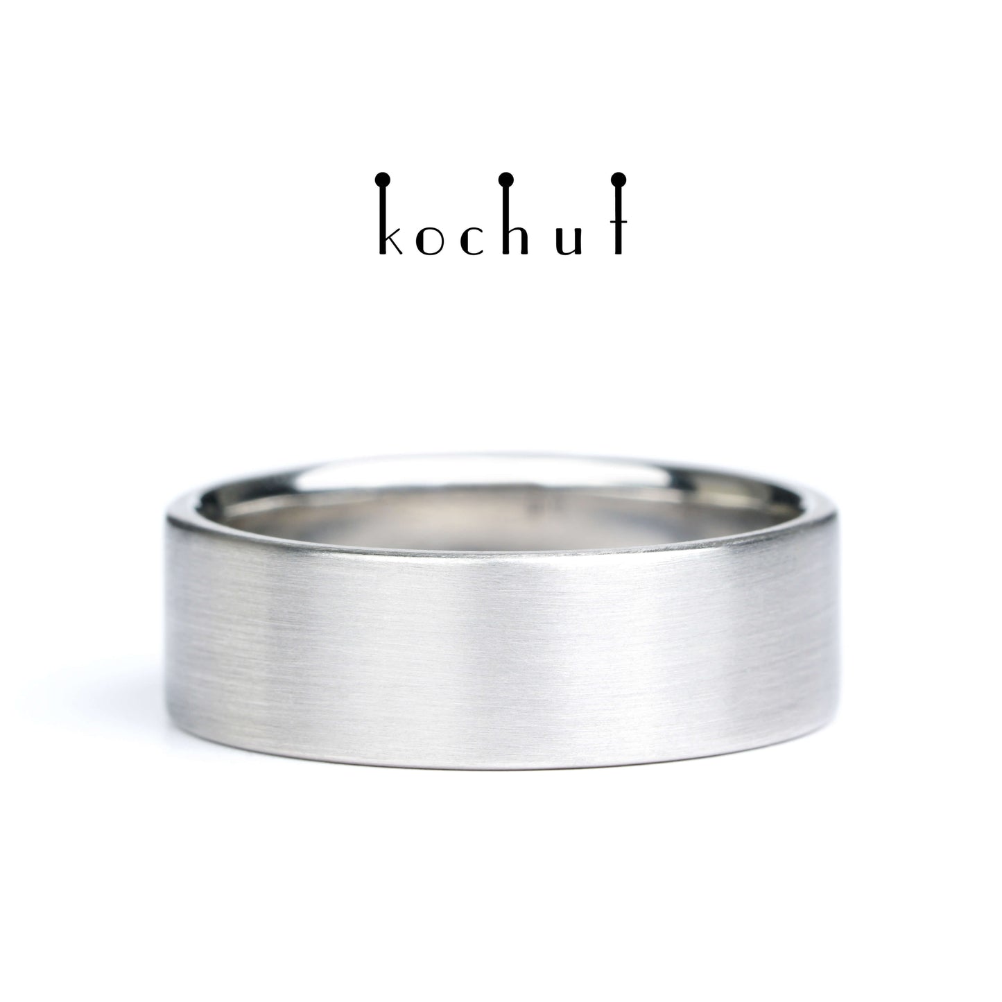 Baum des Lebens — Platin-Ehering mit schwarzem Rhodium beschichtet