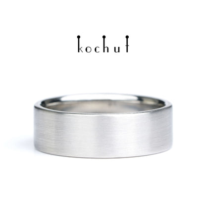 Baum des Lebens — Platin-Ehering mit schwarzem Rhodium beschichtet