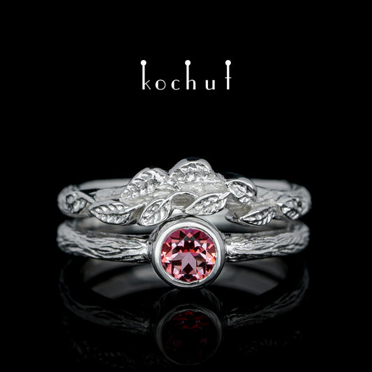 Erstes Treffen — Silber-Pinktopas-Ring