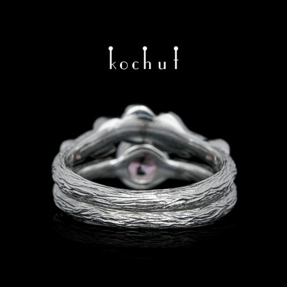 Erstes Treffen — Silber-Pinktopas-Ring