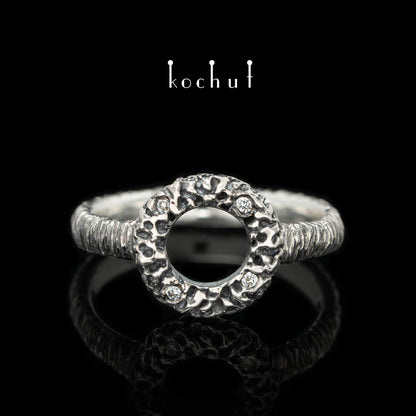 Fata Morgana — Set aus oxidiertem Silber mit Diamanten